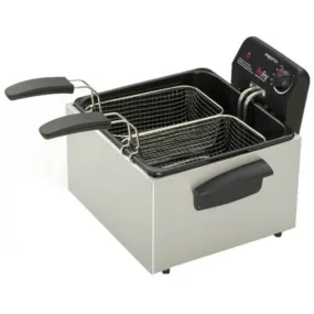 Presto® 05466 Dual Basket ProFry™ Immersion Element Deep Fryer, Stainless Steel