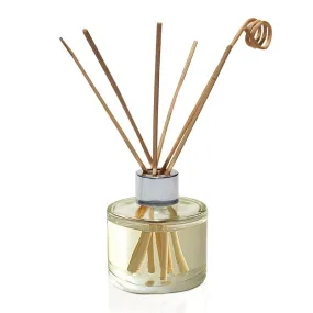 Pure Source India Empty Reed Diffuser Bottle Glass Vase/Decorative Pot with 5 Pcs Plan Reeds and 1 Spiral Reed Stick, Capacity -100 ml, Clear