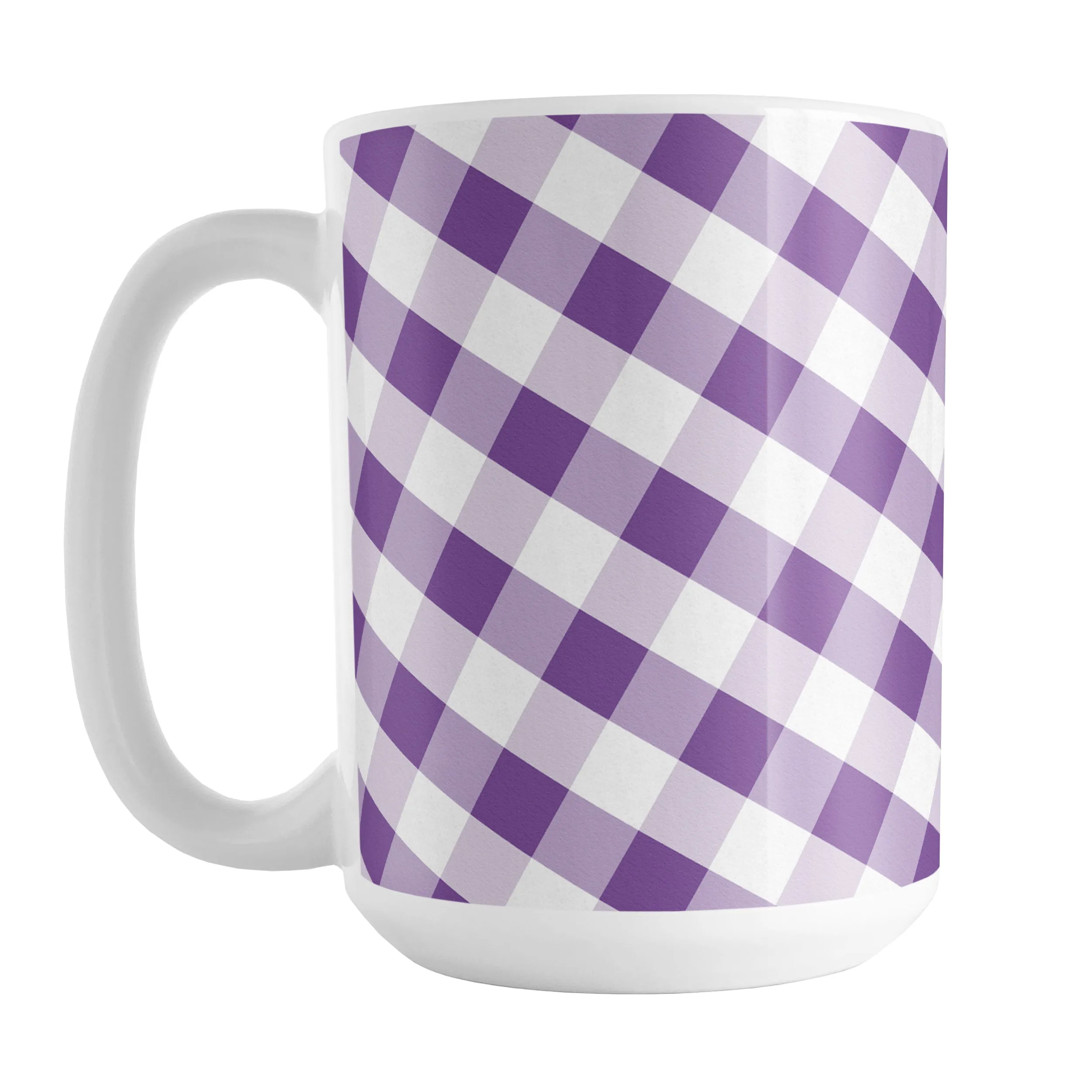 Purple Gingham Mug