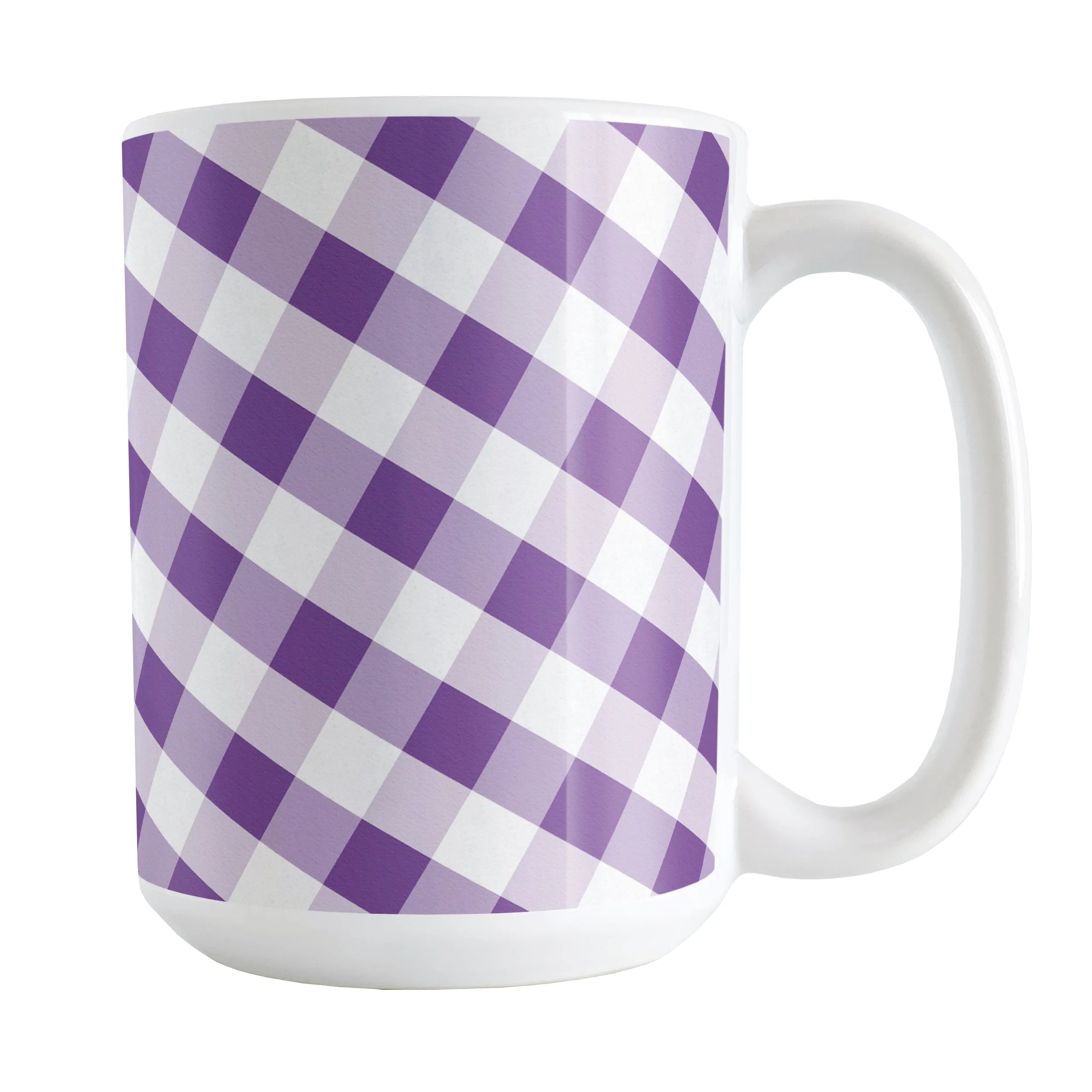 Purple Gingham Mug