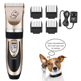 Rechargeable pet hair trimmer with low noise