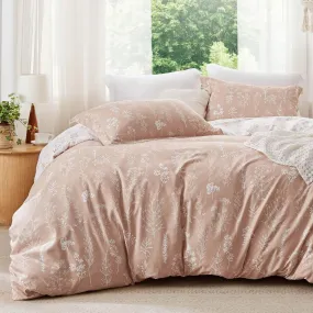 Reversible Floral Print Comforter Set