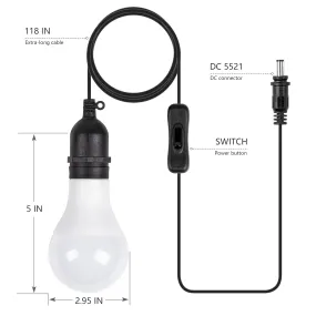 ROCKSOLAR LED Light Bulb DC 12V Portable Light