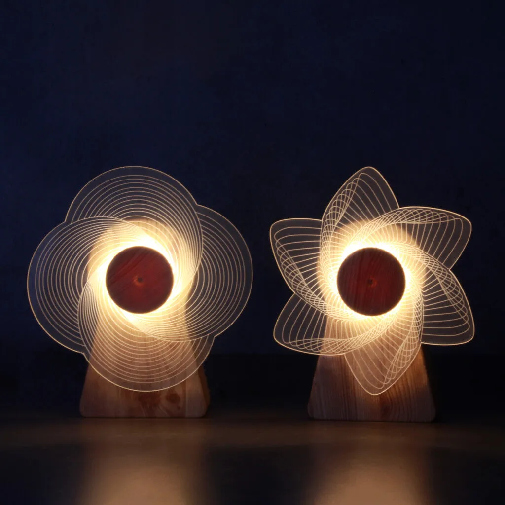 Rotating LED Windmill Lamp