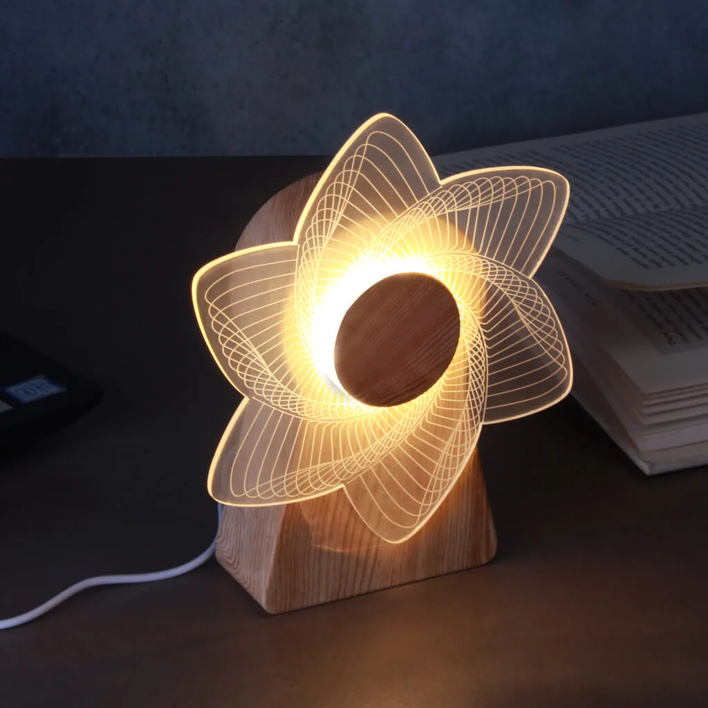 Rotating LED Windmill Lamp