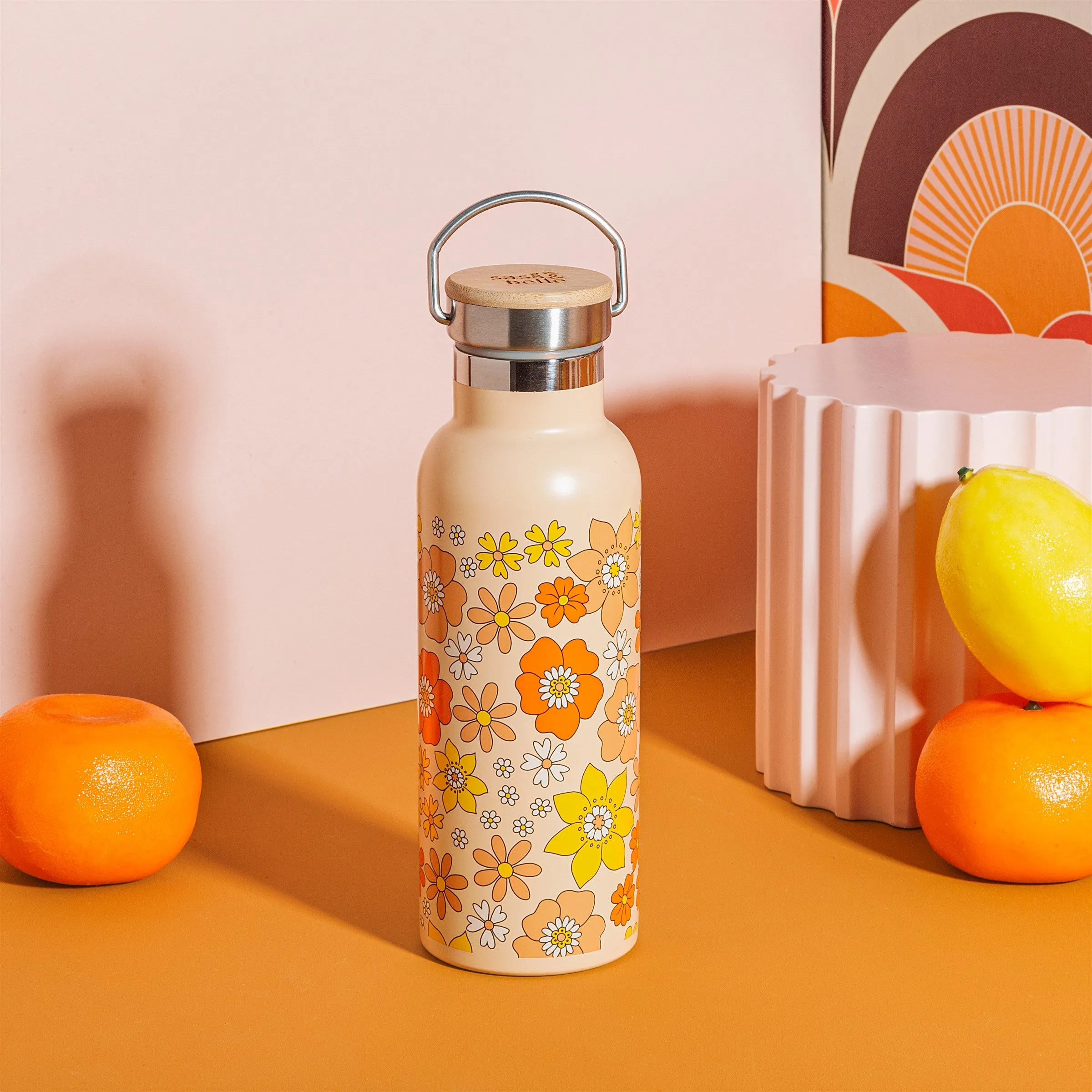 Sass & Belle - 70s Floral Water Bottle