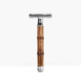 Slim Bamboo Safety Razor - Silver