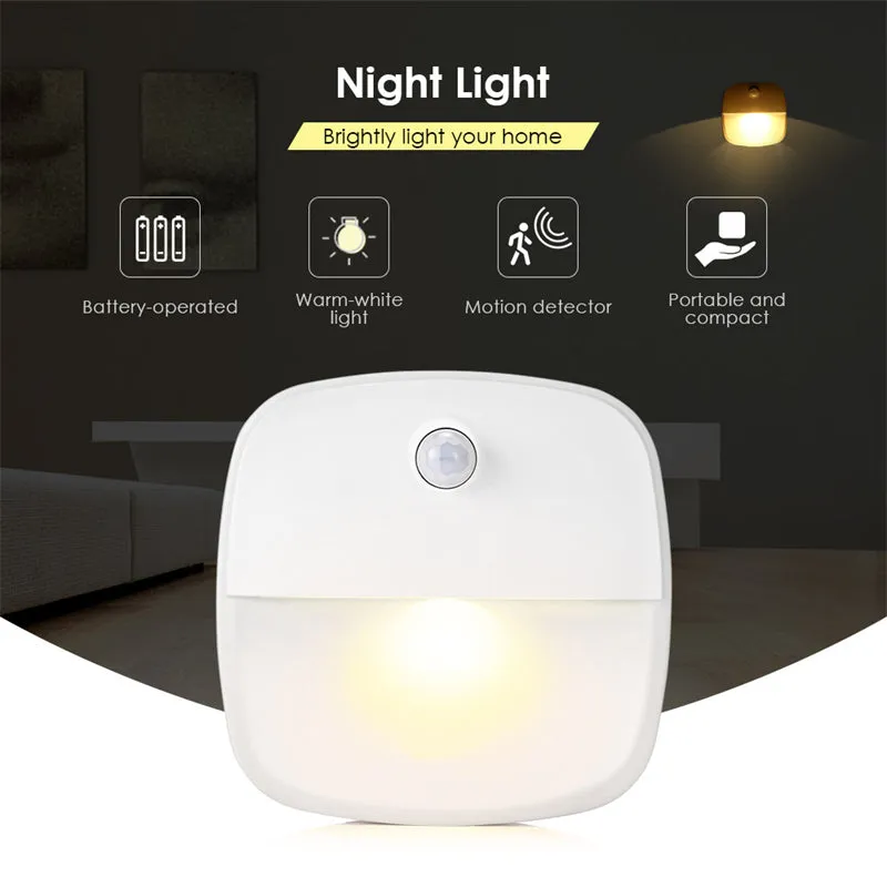 Smart LED Human Body Induction Battery Operated USB Charging Night Light