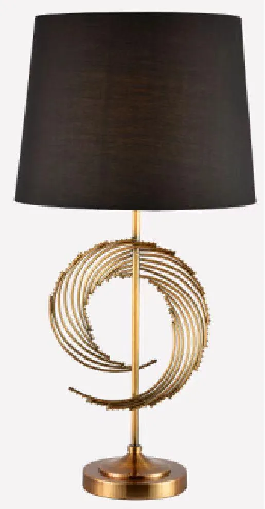 Smoky Ray Golden Finish Table Lamp (T8068)