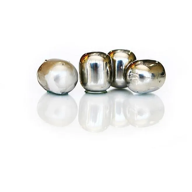 Sparq Polished Stainless Steel Wine Pearls - Set of 4