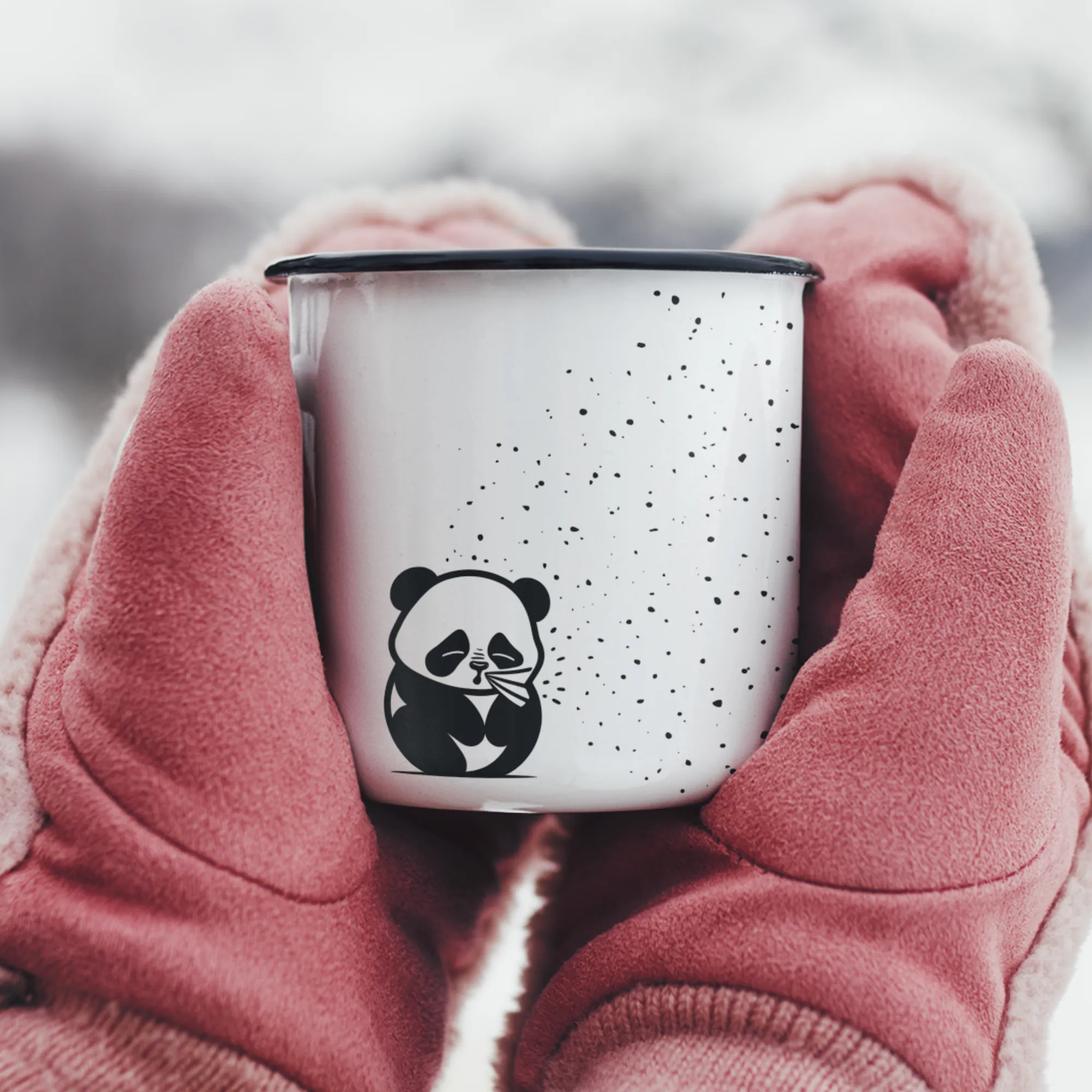 SPECKLES - Sneezing Panda - Camping Mug