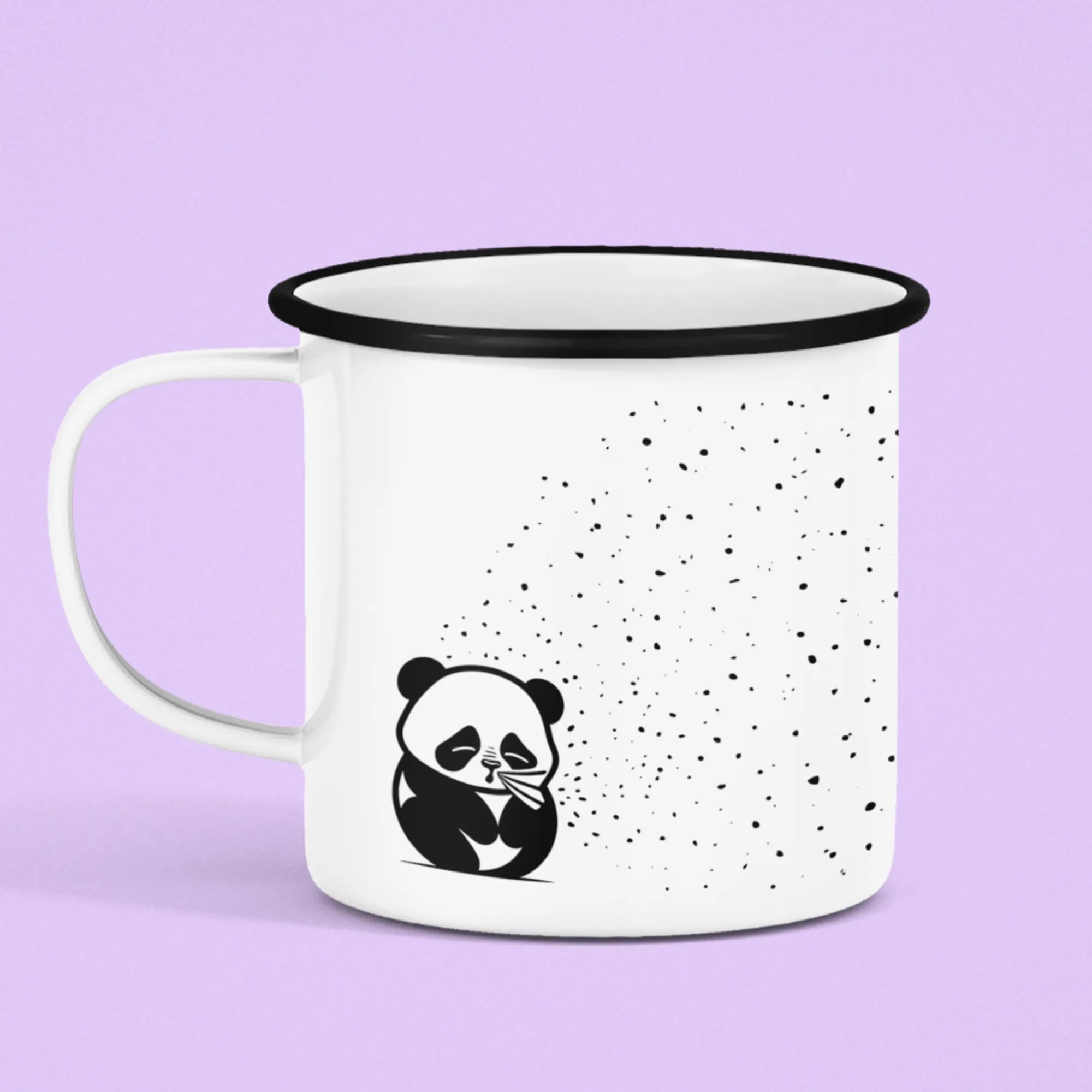 SPECKLES - Sneezing Panda - Camping Mug