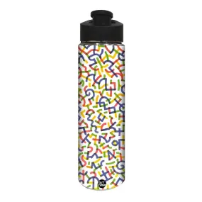 Stainless Steel Water Bottle -  Milticolor Design