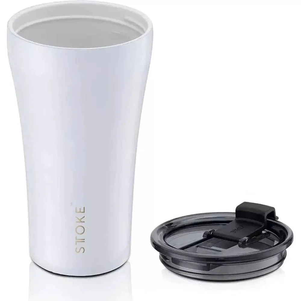 Sttoke 12 oz (350ml) Shatterproof, Ceramic, Insulated, Reusable Cup