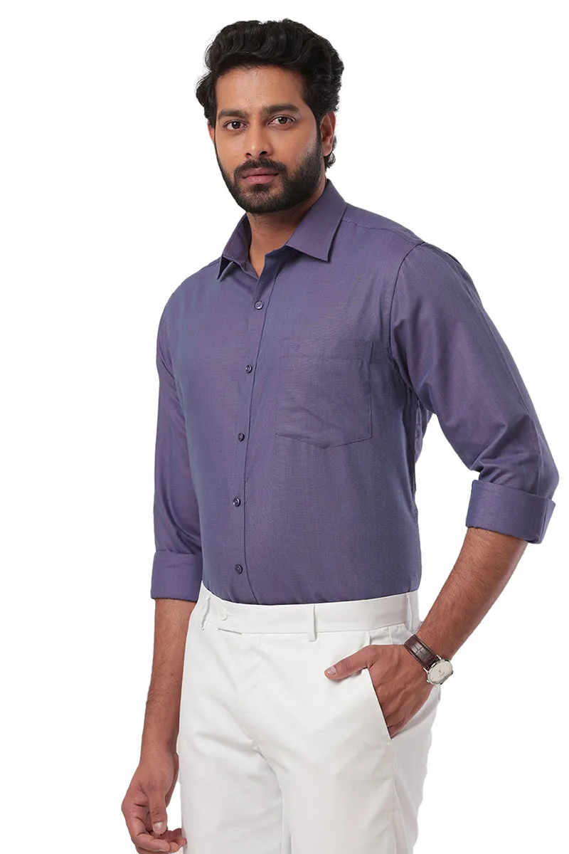 Super Soft - Iris Purple Formal Shirts for Men | Ariser