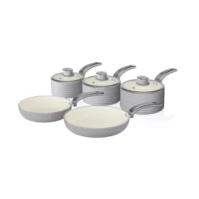 Swan Retro 5 Piece Pan Set Grey