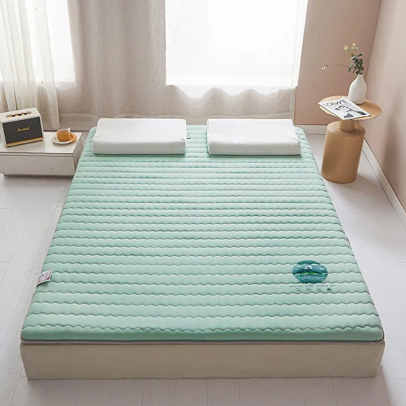 Thick Memory Foam Mattress Toppers - Antibacterial Soft Quilt Pad