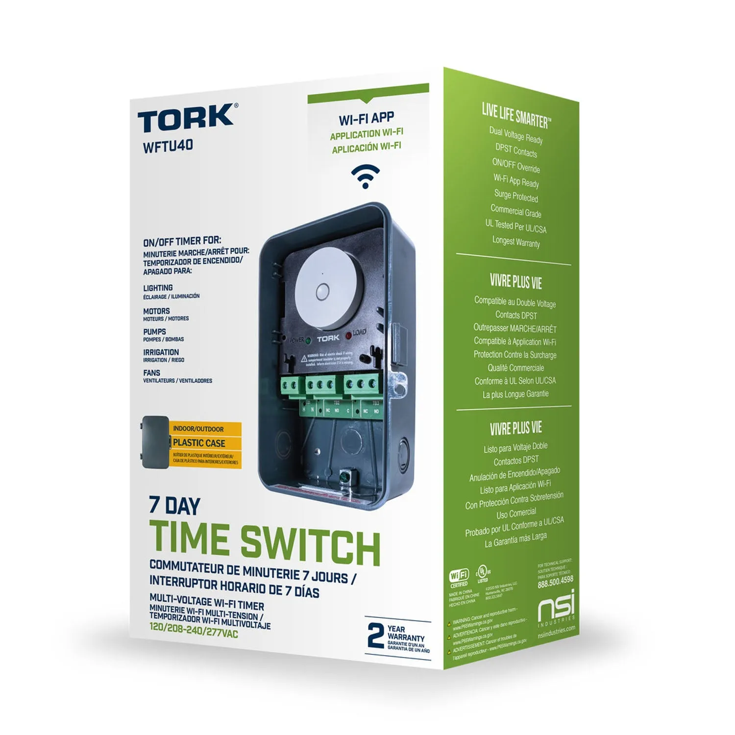 Tork 40 Amp Astronomic DPDT Multi-Voltage Wi-Fi Time Switch