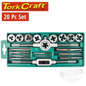 TORK CRAFT TAP & DIE SET 20PCE IN PLASTIC CASE NR SET20