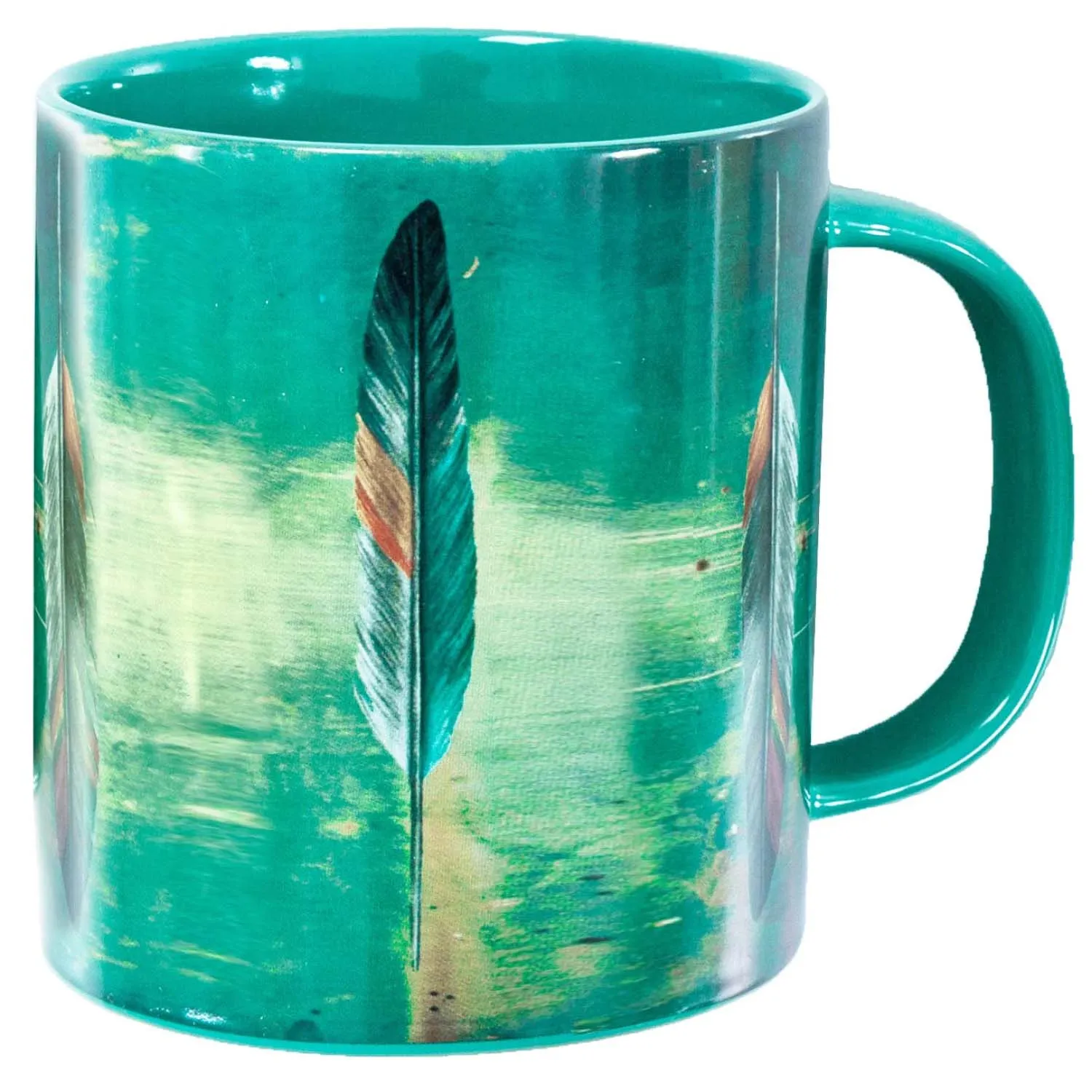 Tossed Feather Design Mug Set, Set of 4