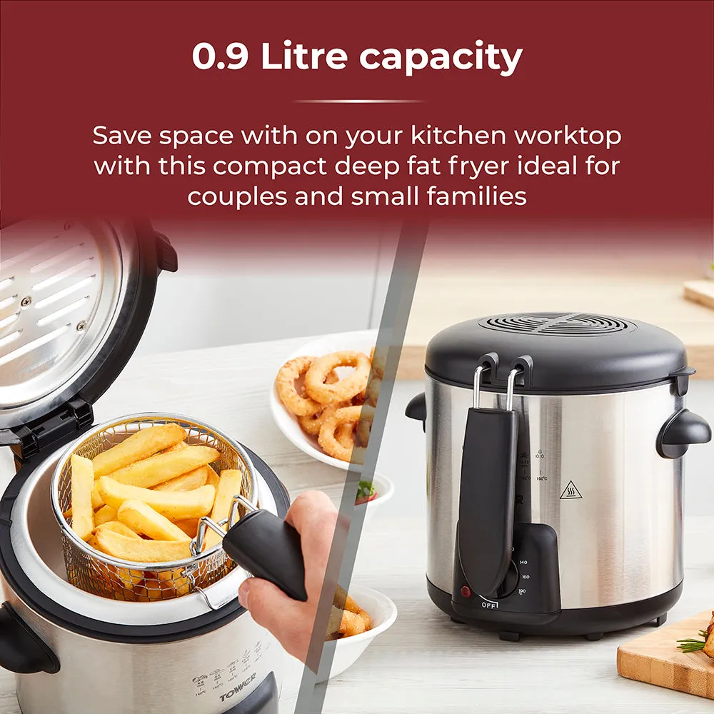 Tower Stainless Steel Deep Fryer 0.9Litre