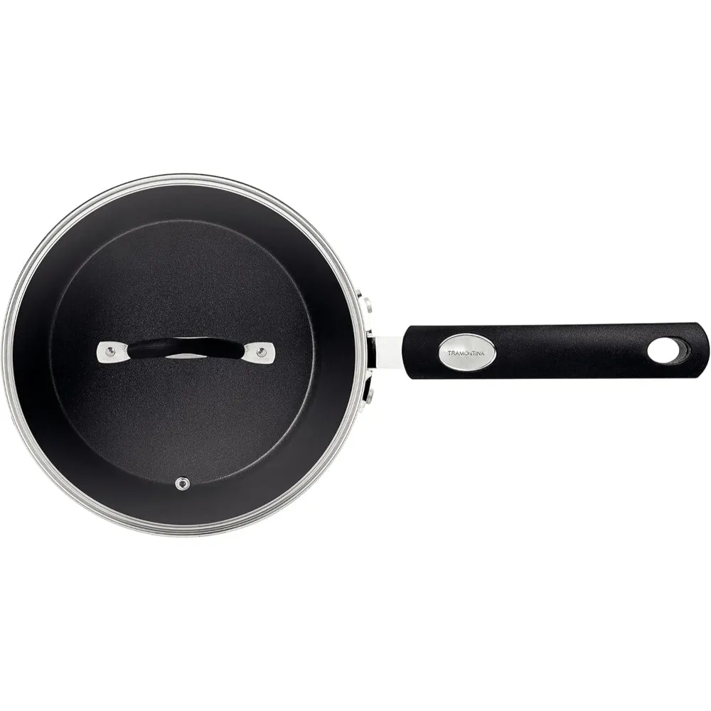 Tramontina Brazil  Monaco Induction 20cm 2.6L Black Aluminum Saucepan with Interior and Exterior Starflon Premium PFOA Free Nonstick Coating