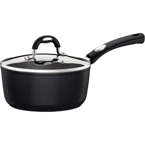 Tramontina Brazil  Monaco Induction 20cm 2.6L Black Aluminum Saucepan with Interior and Exterior Starflon Premium PFOA Free Nonstick Coating