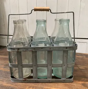 Vintage Metal Bottle Carrier /Holder  #4619  Byron