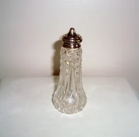 Vintage Sterling Silver Cut Glass Pepper Pot Shaker