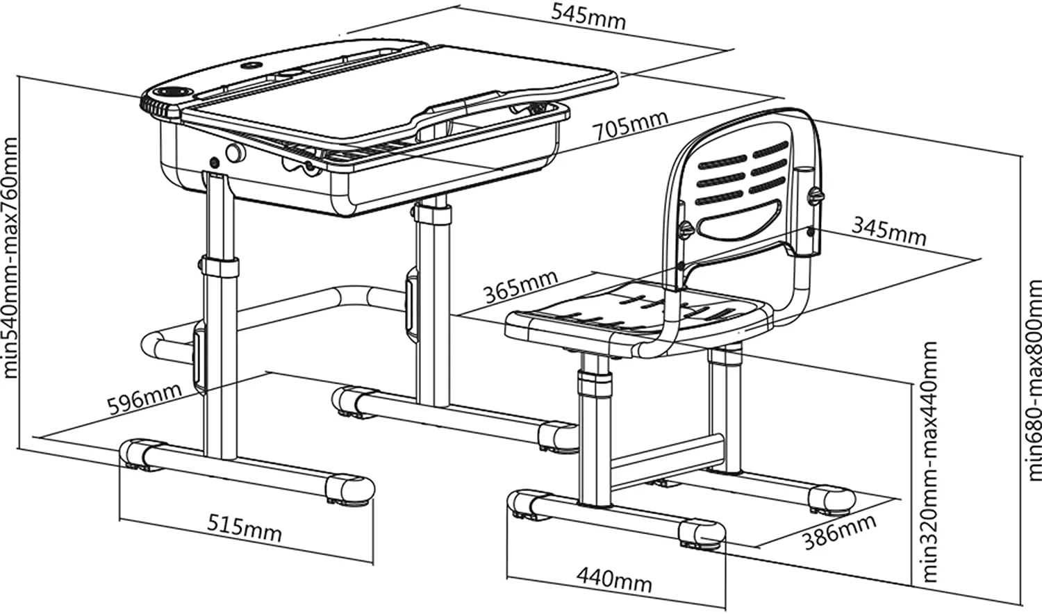 Vipack Comfortline Desk 301 - Blue