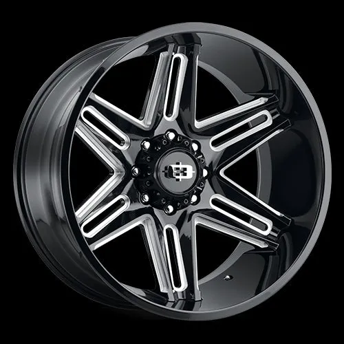 Vision Off-Road 363 Razor 20X10 5X127 -25mm Gloss Black Milled Spoke