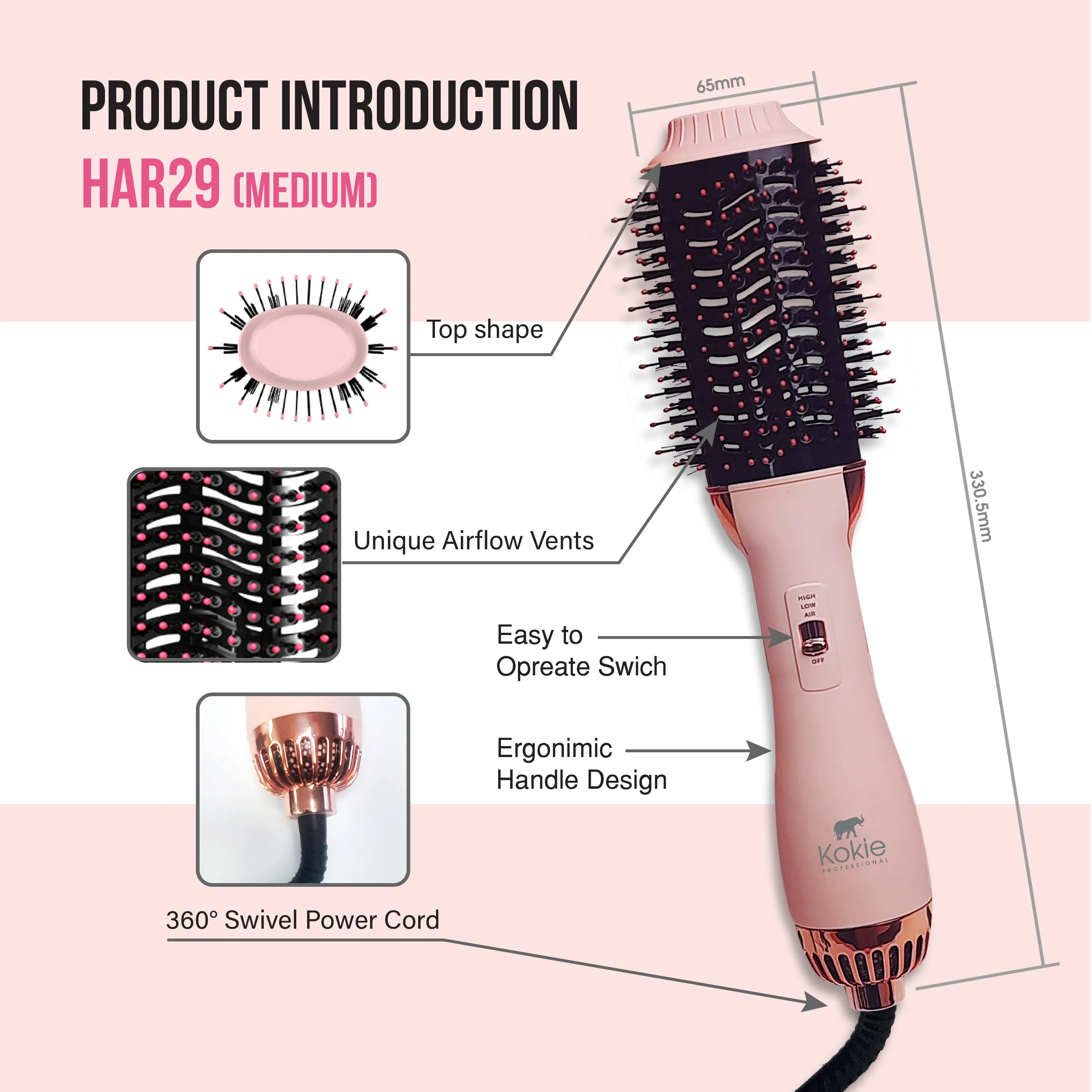 VOLUME & SHINE BLOWOUT BRUSH - MEDIUM