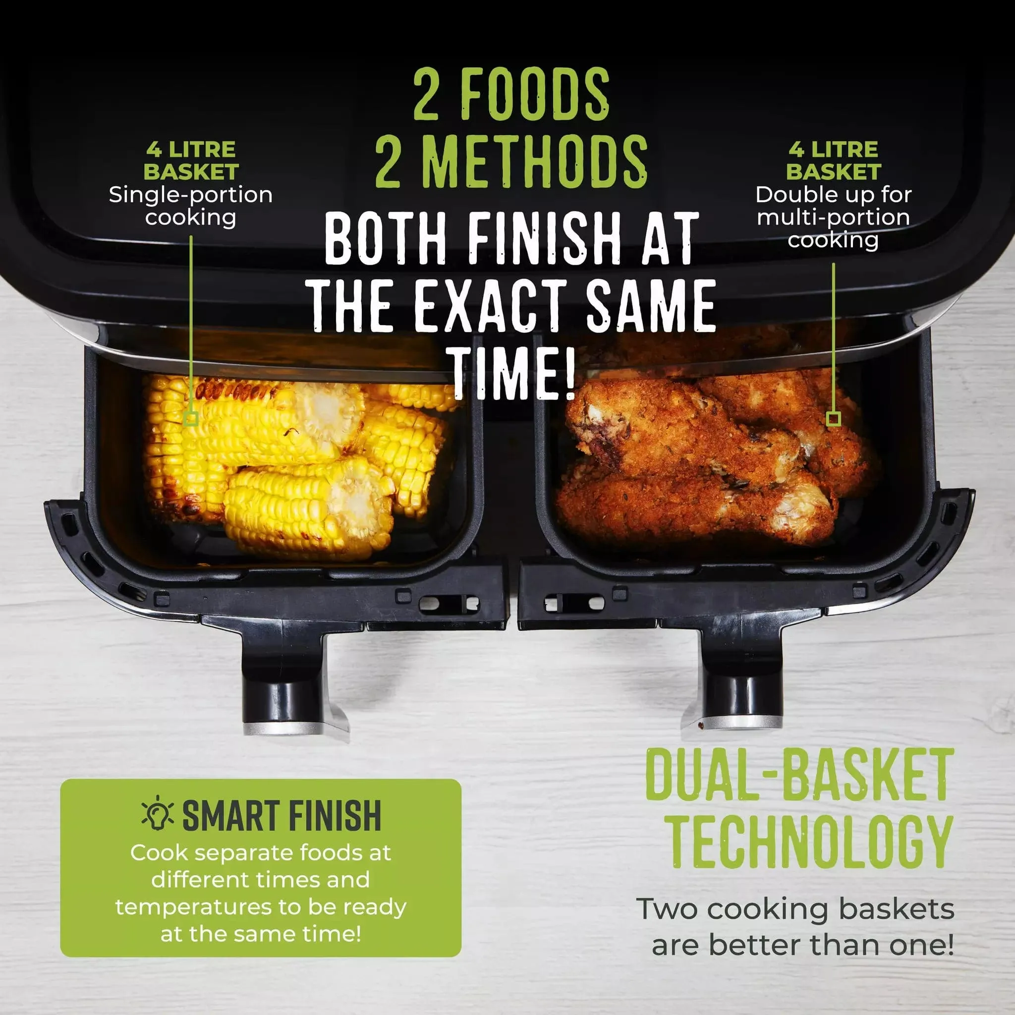 Vortx Vizion 8 Litre Digital Dual Basket Air Fryer