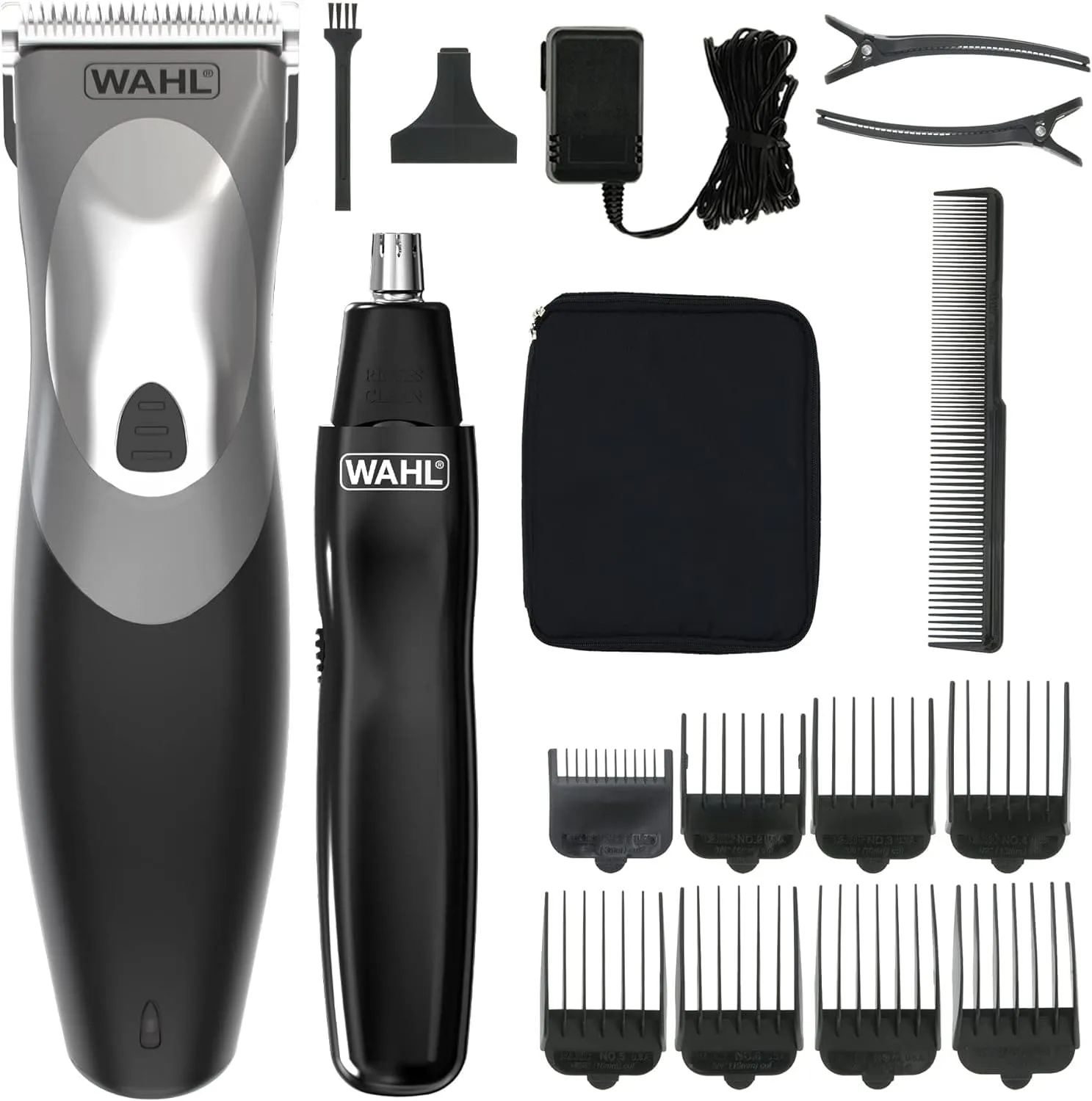 Wahl Clip N Rinse Hair Clipper for Men, Father's Day Gift, Head Shaver, Men's Hair Clippers, Nose Trimmers for Men, Cordless Clippers, Washable Head, DIY Haircuts, Easy Home Haircutting