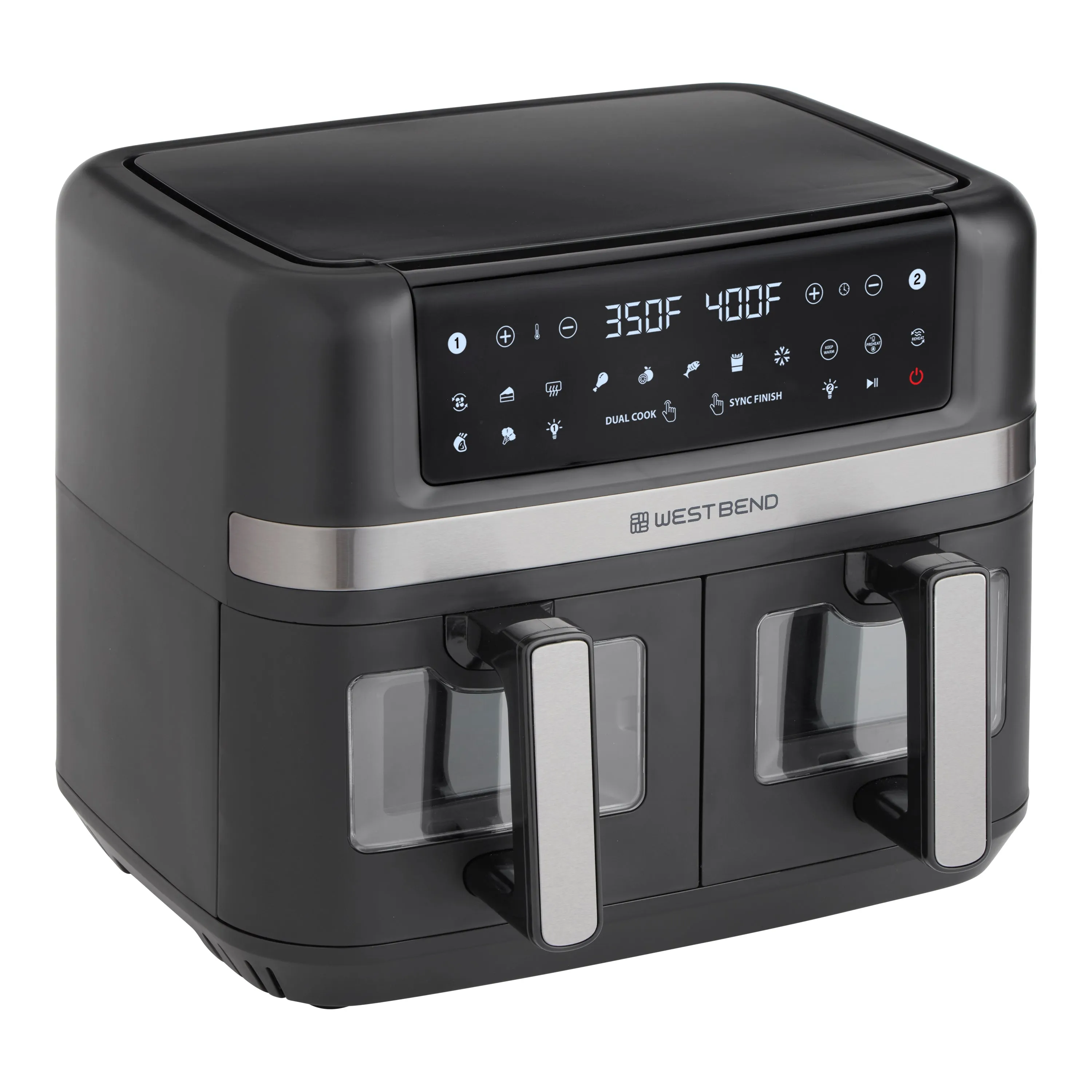 West Bend 10 Qt. Double UP™ Air Fryer with 15 Presets and Easy-View Windows