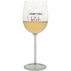 White Wine Bitch Gift Boxed 17 oz Wine Glass