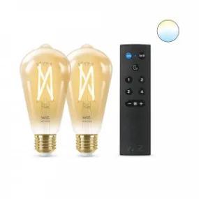 Wiz St64 E27 Amber Filament Smart Bulb W