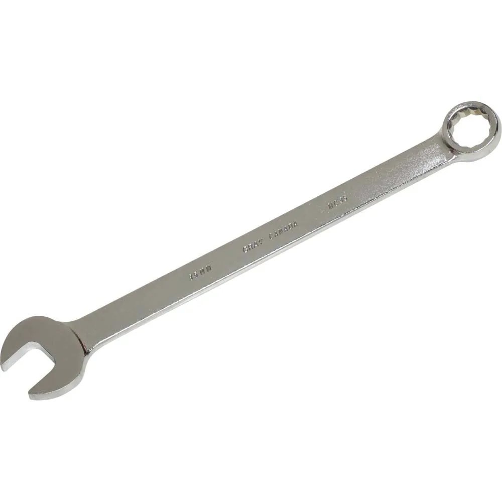 Wrench - Gray Tools 12 Point Metric Combination Wrenches - 15° Offset - Satin Chrome Finish, Various Sizes, MC35 / MC36 / MC38