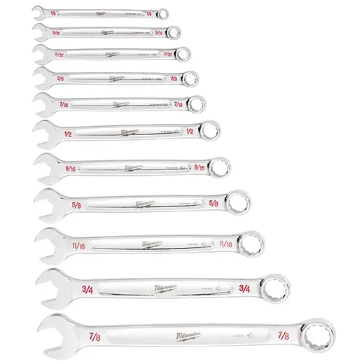 Wrench Set - Milwaukee 11pc SAE Combination Wrench Set, 48-22-9411