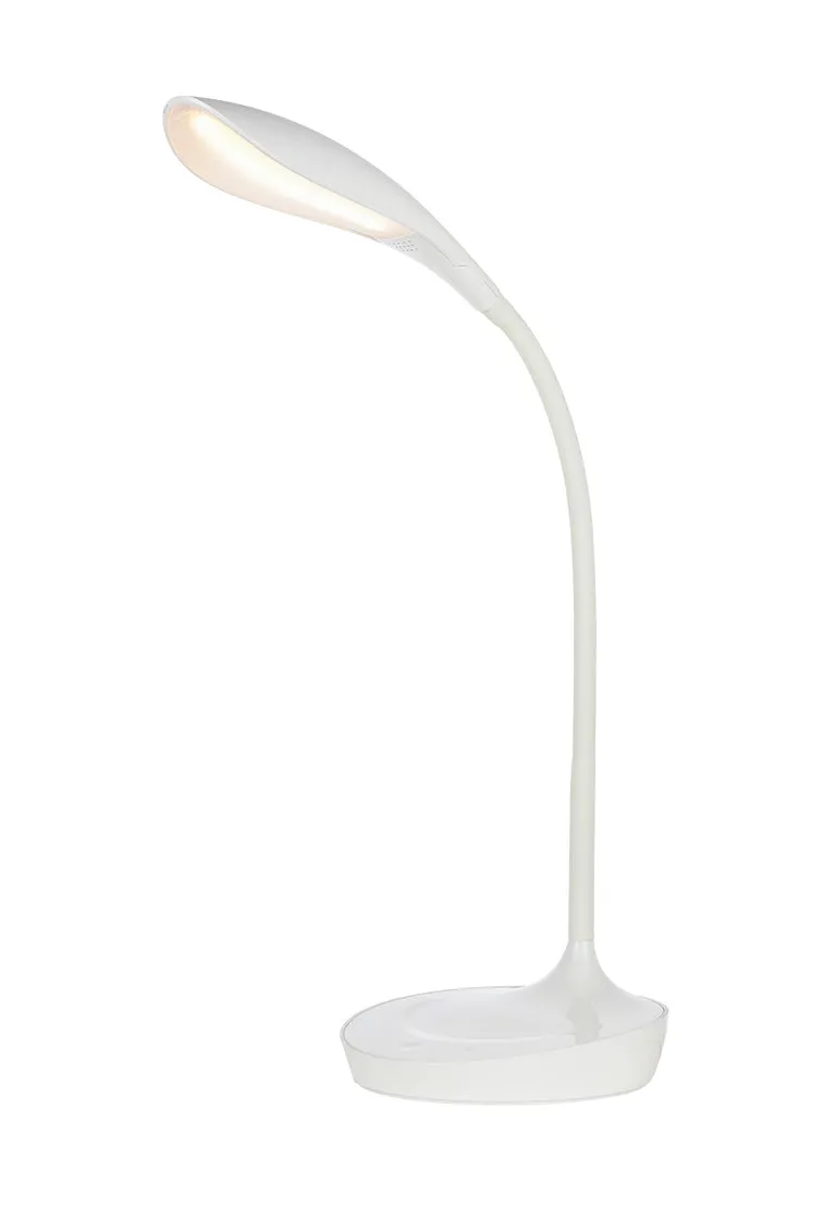 ZC121-LEDDS009 - Regency Decor: Illumen Collection 1-Light glossy frosted white Finish LED Desk Lamp