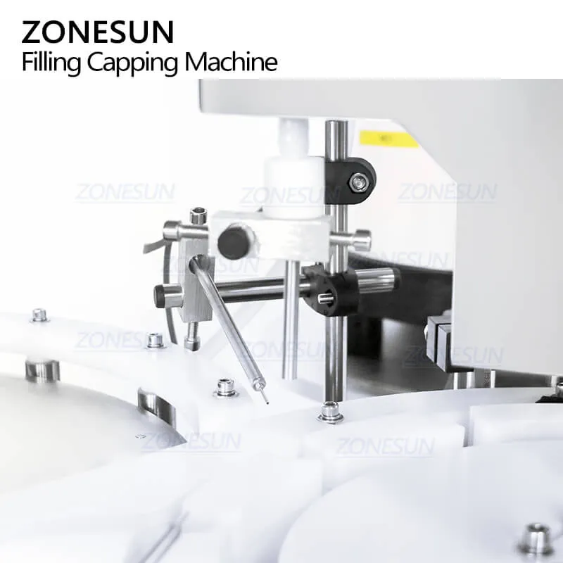 ZONESUN ZS-AFC20 Automatic Peristaltic Pump Aluminum Plastic Caps Bottles Glass Vial Filling Crimping Capping Machine