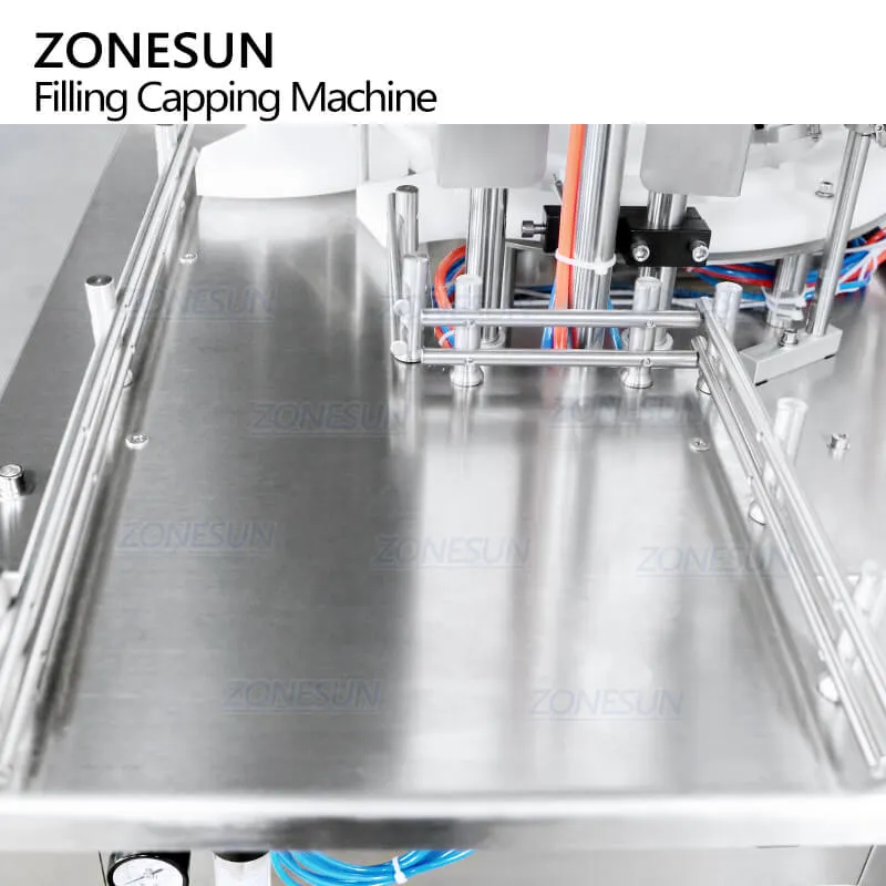 ZONESUN ZS-AFC20 Automatic Peristaltic Pump Aluminum Plastic Caps Bottles Glass Vial Filling Crimping Capping Machine