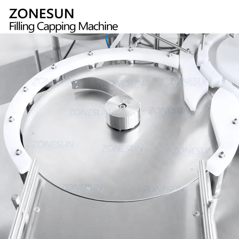 ZONESUN ZS-AFC20 Automatic Peristaltic Pump Aluminum Plastic Caps Bottles Glass Vial Filling Crimping Capping Machine