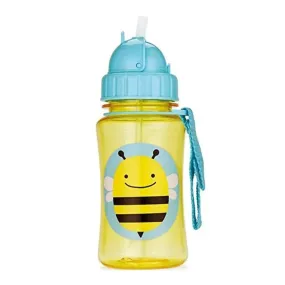 Zoo Back To School Straw Bottle PP Sipper, Bee - 300 ml