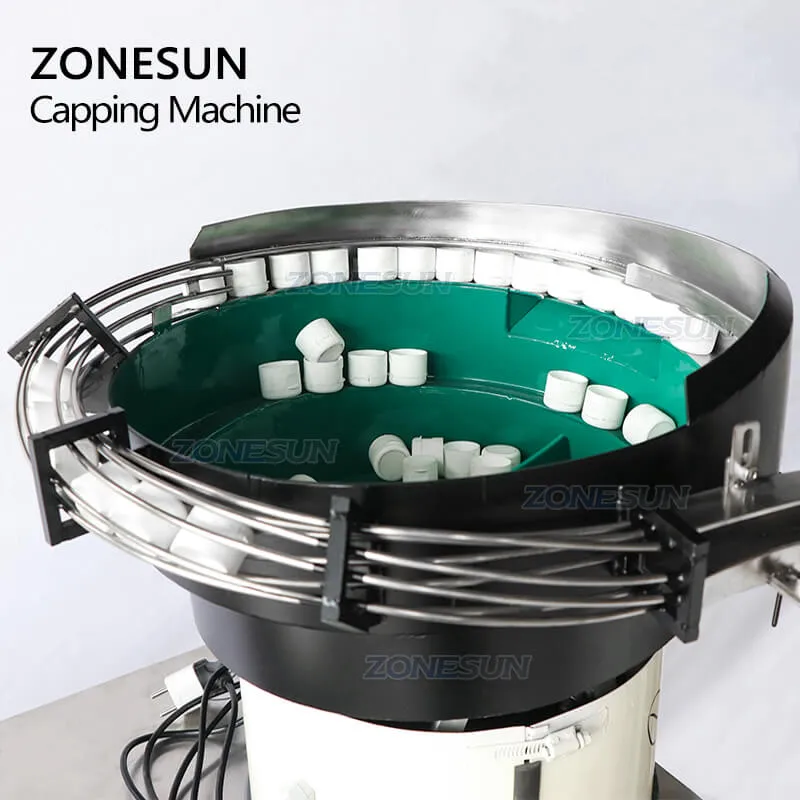 ZS-XG1870P Automatic Spray Bottle Benchtop  Capping Machine With Vibratory Bowl Sorter